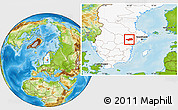Physical Location Map of Eskilstuna Kommun, highlighted country