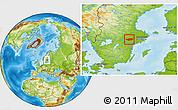 Physical Location Map of Eskilstuna Kommun