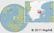Savanna Style Location Map of Eskilstuna Kommun, highlighted country, highlighted parent region, hill shading