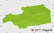 Physical Map of Eskilstuna Kommun, single color outside