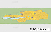 Savanna Style Panoramic Map of Eskilstuna Kommun, single color outside