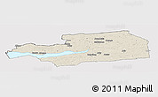 Shaded Relief Panoramic Map of Eskilstuna Kommun, cropped outside