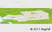 Shaded Relief Panoramic Map of Eskilstuna Kommun, physical outside