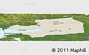 Shaded Relief Panoramic Map of Eskilstuna Kommun, satellite outside