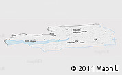 Silver Style Panoramic Map of Eskilstuna Kommun, single color outside
