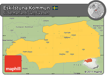 Savanna Style Simple Map of Eskilstuna Kommun