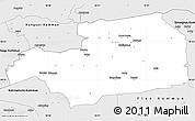 Silver Style Simple Map of Eskilstuna Kommun