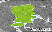 Physical 3D Map of Flen Kommun, desaturated