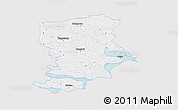 Silver Style 3D Map of Flen Kommun, single color outside