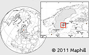 Blank Location Map of Flen Kommun, highlighted country, highlighted parent region, within the entire country
