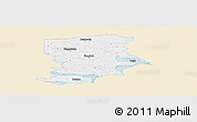 Classic Style Panoramic Map of Flen Kommun, single color outside