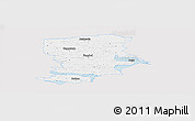 Silver Style Panoramic Map of Flen Kommun, single color outside