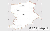 Classic Style Simple Map of Flen Kommun, cropped outside