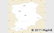 Classic Style Simple Map of Flen Kommun, single color outside