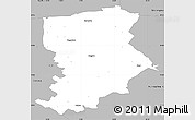 Gray Simple Map of Flen Kommun