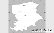 Gray Simple Map of Flen Kommun, single color outside