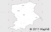 Silver Style Simple Map of Flen Kommun, cropped outside