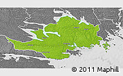 Physical 3D Map of Nyköping Kommun, desaturated