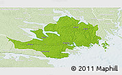 Physical 3D Map of Nyköping Kommun, lighten