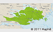 Physical 3D Map of Nyköping Kommun, shaded relief outside