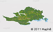 Satellite 3D Map of Nyköping Kommun, cropped outside