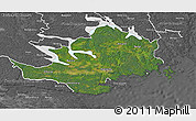 Satellite 3D Map of Nyköping Kommun, desaturated