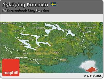 Satellite 3D Map of Nyköping Kommun