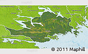 Satellite 3D Map of Nyköping Kommun, physical outside