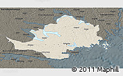Shaded Relief 3D Map of Nyköping Kommun, darken