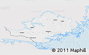 Silver Style 3D Map of Nyköping Kommun, single color outside