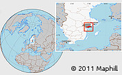 Gray Location Map of Nyköping Kommun, highlighted country, highlighted parent region