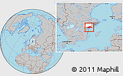 Gray Location Map of Nyköping Kommun, highlighted parent region