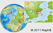 Physical Location Map of Nyköping Kommun