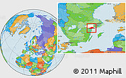 Political Location Map of Nyköping Kommun, highlighted parent region
