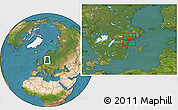 Satellite Location Map of Nyköping Kommun