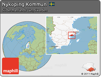 Savanna Style Location Map of Nyköping Kommun, highlighted country