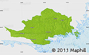 Physical Map of Nyköping Kommun, single color outside