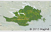 Satellite Map of Nyköping Kommun, lighten