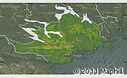 Satellite Map of Nyköping Kommun, semi-desaturated