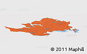 Political Panoramic Map of Nyköping Kommun, cropped outside