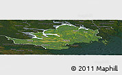 Satellite Panoramic Map of Nyköping Kommun, darken