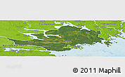 Satellite Panoramic Map of Nyköping Kommun, physical outside