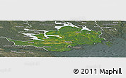 Satellite Panoramic Map of Nyköping Kommun, semi-desaturated