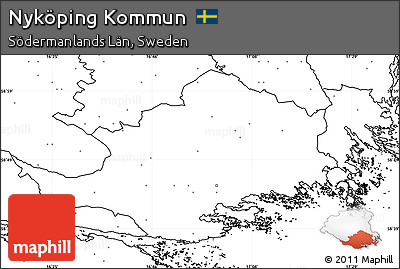 Blank Simple Map of Nyköping Kommun, no labels