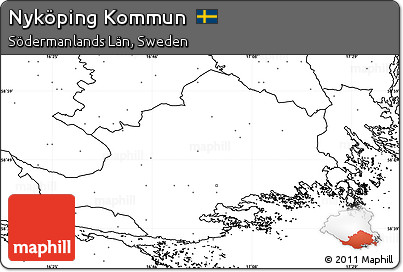 Blank Simple Map of Nyköping Kommun, no labels