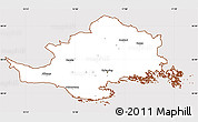 Classic Style Simple Map of Nyköping Kommun, cropped outside