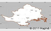 Gray Simple Map of Nyköping Kommun, cropped outside