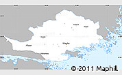 Gray Simple Map of Nyköping Kommun, single color outside