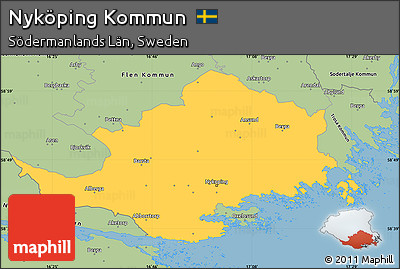 Savanna Style Simple Map of Nyköping Kommun