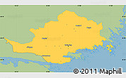 Savanna Style Simple Map of Nyköping Kommun, single color outside